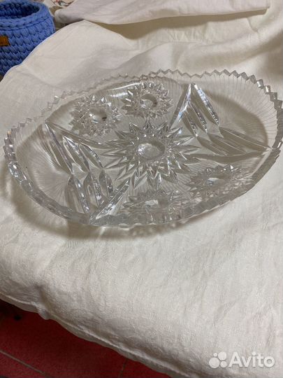 Хрусталь салатник, ваза, блюдо СССР