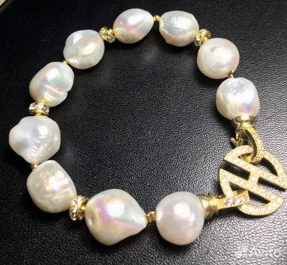 Натуральный жемчуг барокко браслет