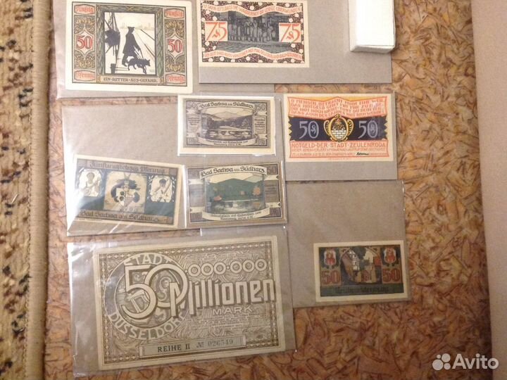 Пфенинги 50, 75(50 миллионов )