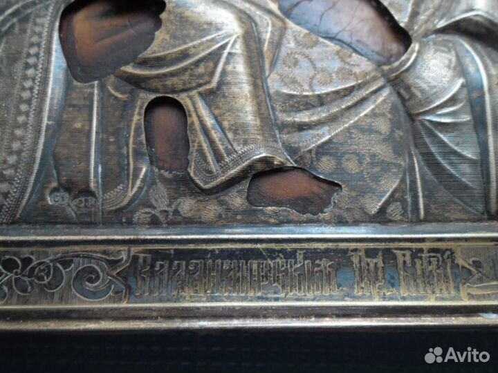 Икона владимирская божья матерь, 84 проба