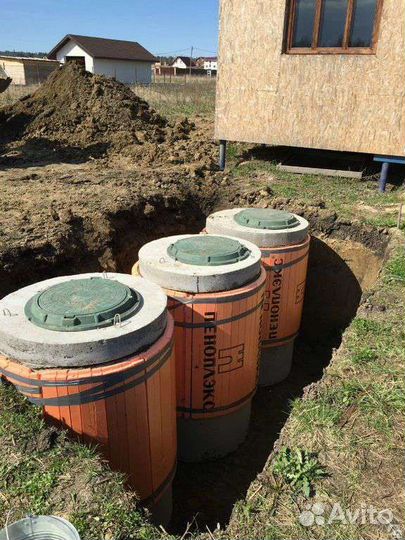 Септик из бетонных колец/Канализация для дома