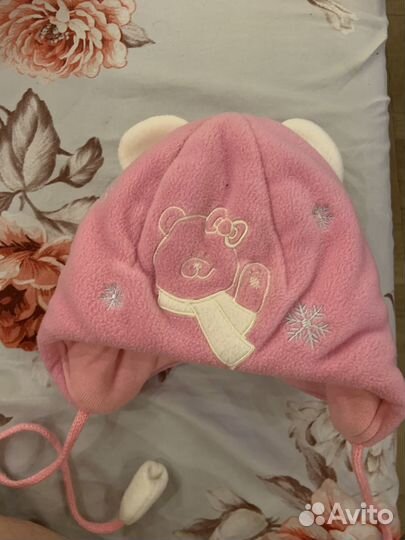 Детская шапочка зима-осень на девочку