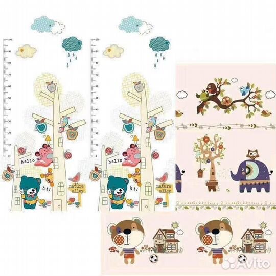 Детский складной двухсторонний термоковрик утолщен