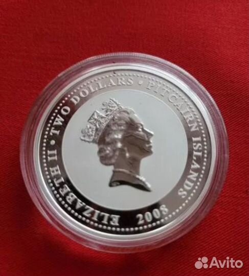 Серебряная монета 2008 год