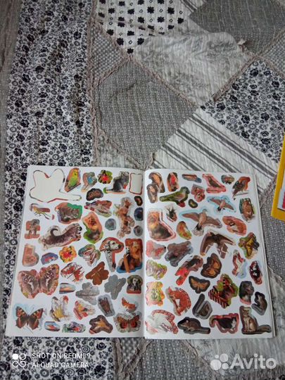 Книга о животных с наклейками