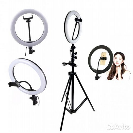 Кольцевая, цветная лампа LED 32 см