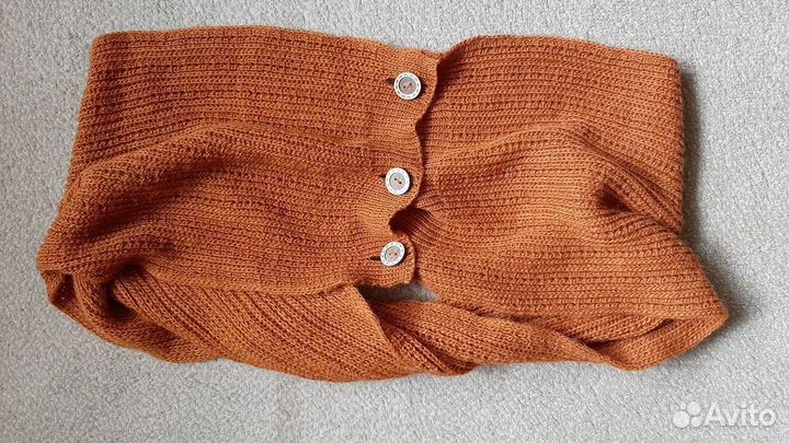 Шапка женская вязаная со снудом новая