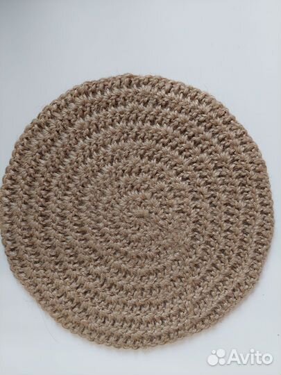 Вязаные салфетки из джута