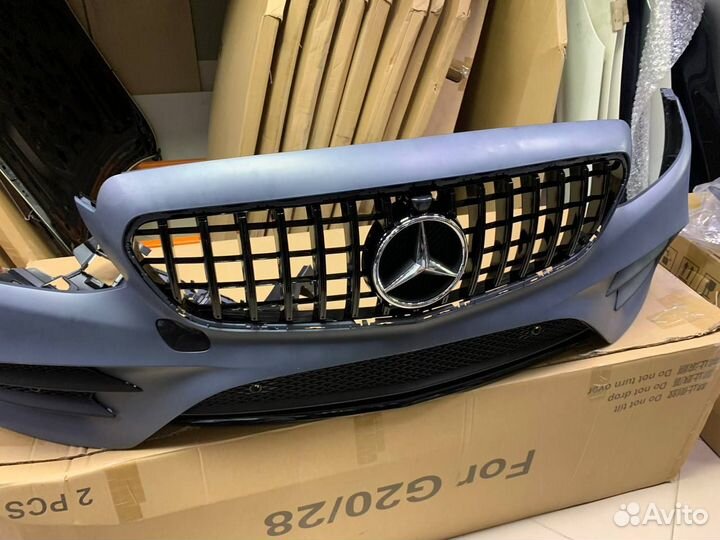 Бампер передний Mercedes W213 до рест AMG В сборе