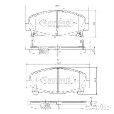 Колодки тормозные honda accord 2.0/2.4 АКПП 08- пе