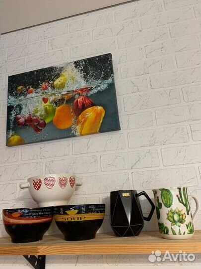 Кружка чёрная кружка с кактусами