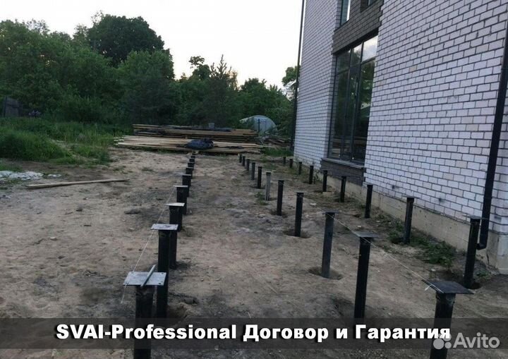 Винтовые сваи с установкой