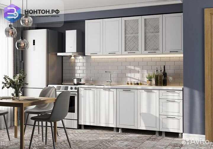 Кухня Фрея 2.0 м белый / бланж