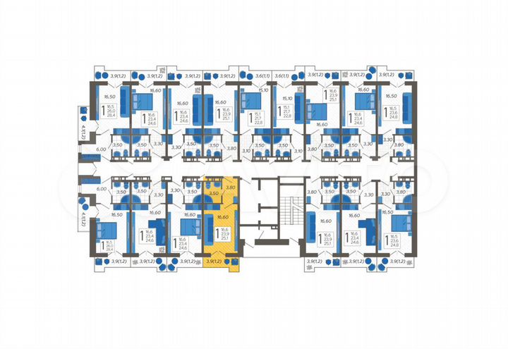Апартаменты-студия, 25,1 м², 11/12 эт.