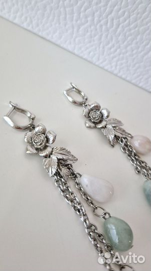 Новые серьги серебро. Италия. Ручная работа