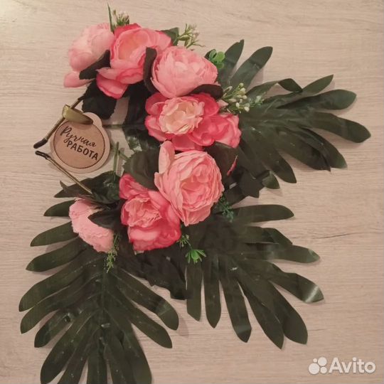 Ободок для волос с цветами