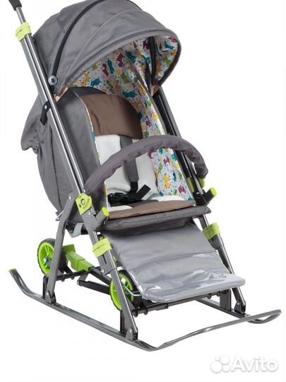 Зимняя санки-коляска Nika новая