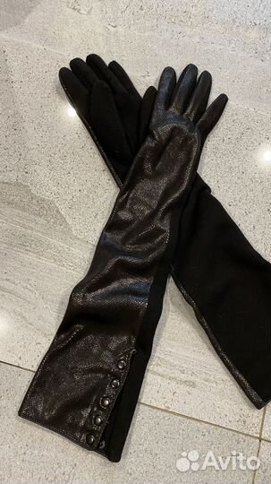 Перчатки женские длинные теплые