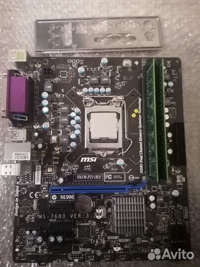 Комплект мат. плата MSI H61m-p23 + i3 2120 + DDR3