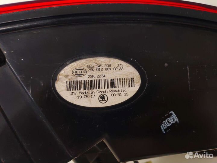 Фонарь задний правый Октавия А7 рестайлинг