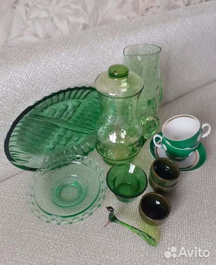 Посуда цветное стекло СССР