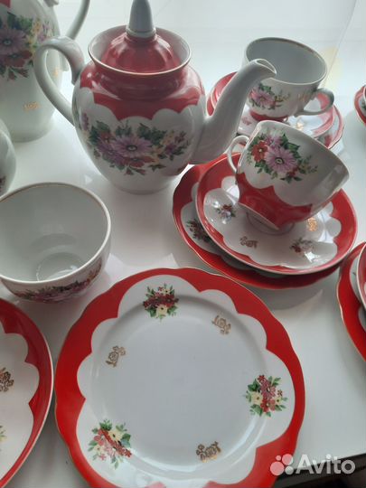 Два сервиза чайный и кофейный Дулево