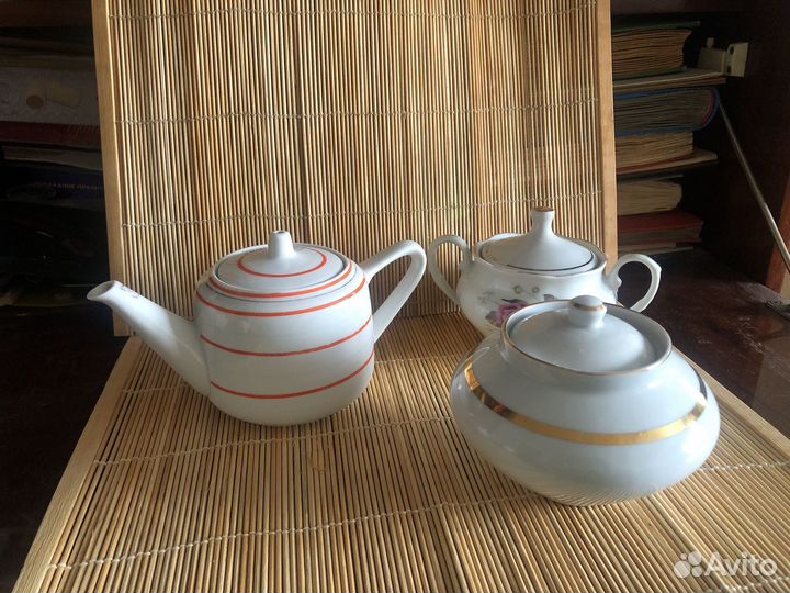 Фарфор СССР чайник кофейник сахарница