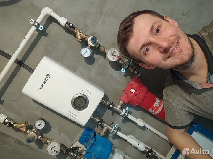 Монтаж отопления, теплого пола, водопровода