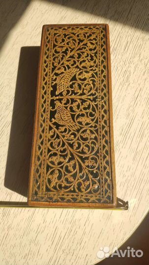 Шкатулка деревянная старинная