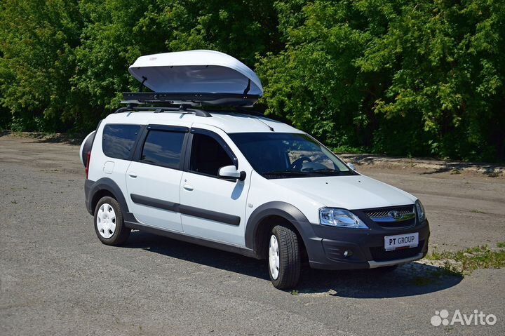 Автобокс на крышу Turino Sport белый двухсторонний