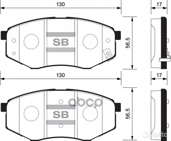 Колодки тормозные HI-Q SP1374 SP1374 Sangsin brake