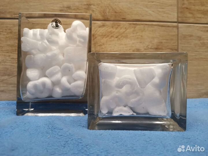 Стеклянная ваза IKEA / икеа Квадро 14х10х8см