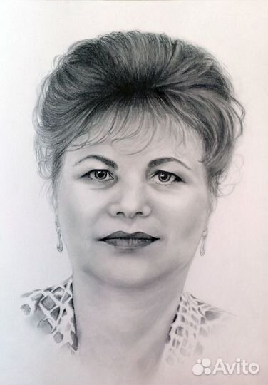 Портрет по фото карандашом