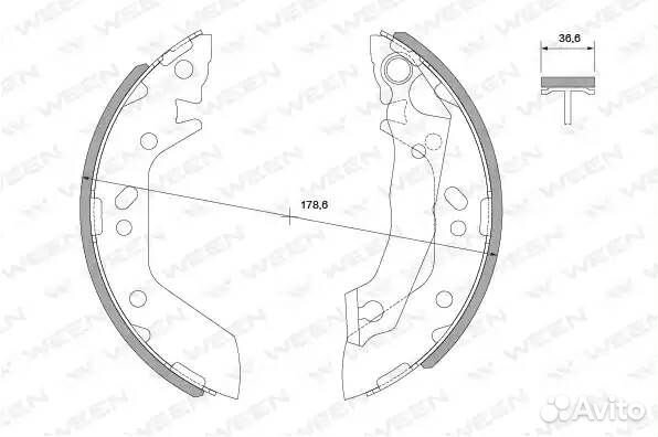 Тормозные колодки барабанные hyundai Accent