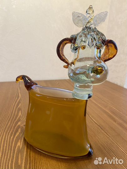 Ваза собачка из стекла