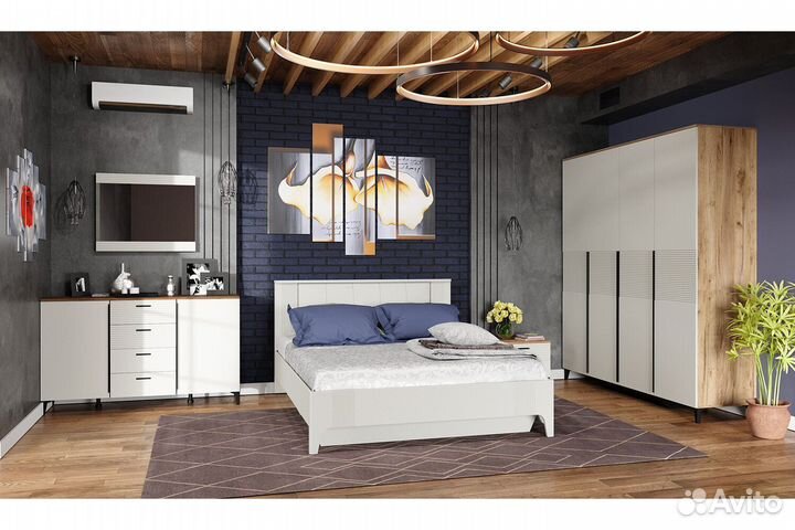 Спальня Белла, дуб вотан тальк