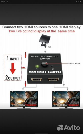 Hdmi свитч(разветвитель)