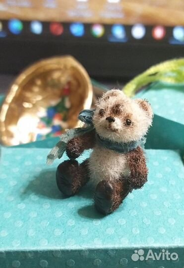 Авторский медведь тедди - миниатюра