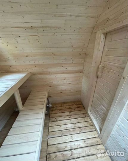 Каркасная баня 6м на 2.5м лиственница