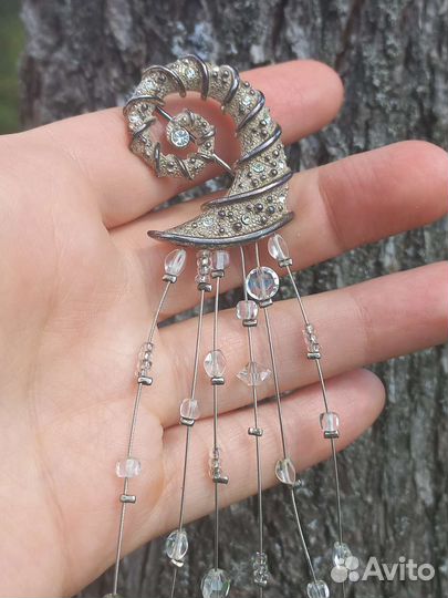 Брошь винтаж, серебряная