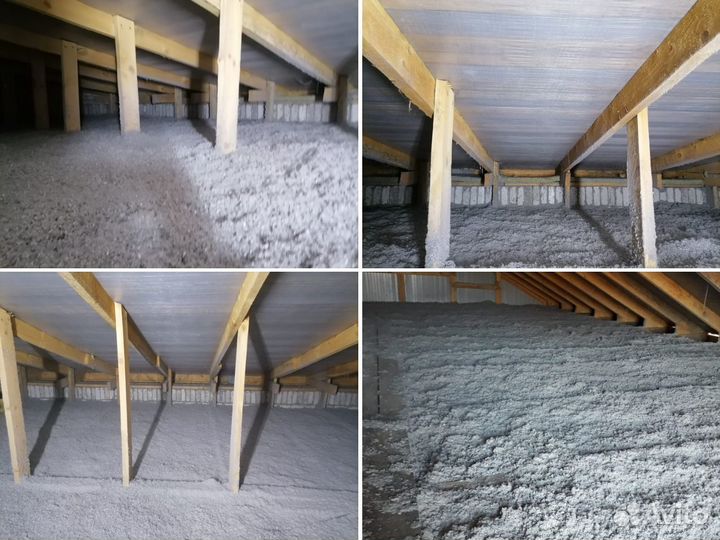 Утепление эковатой