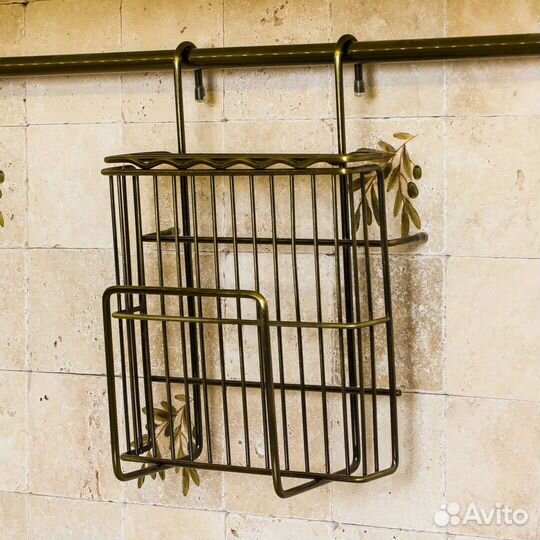 Органайзер на рейлинг, полка подвесная для кухни