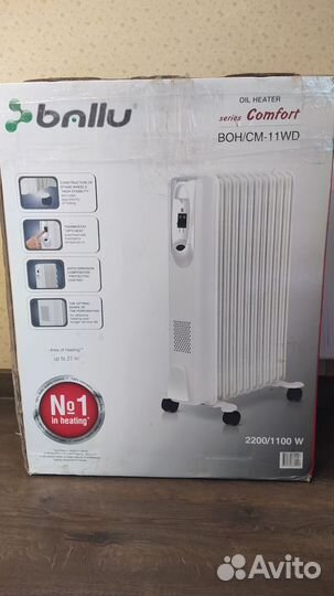 Масляный радиатор ballu comfort boh/cm-11 белый