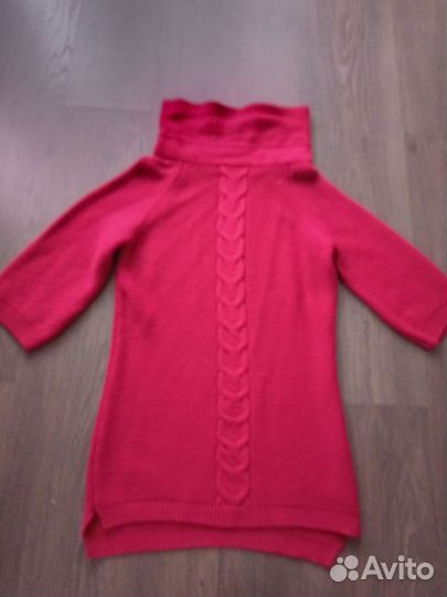 Платье туника вязаное