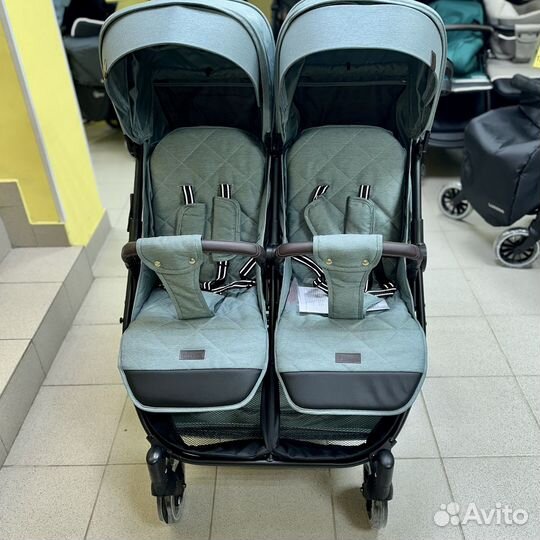Коляска для двойни Duocity emerald green