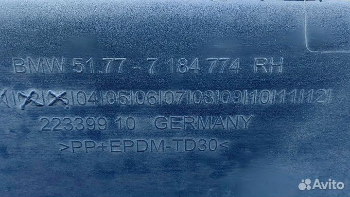 Накладка порога правая BMW F10