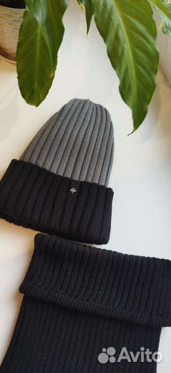 Шапка и снуд комплект новый детский, взрослый