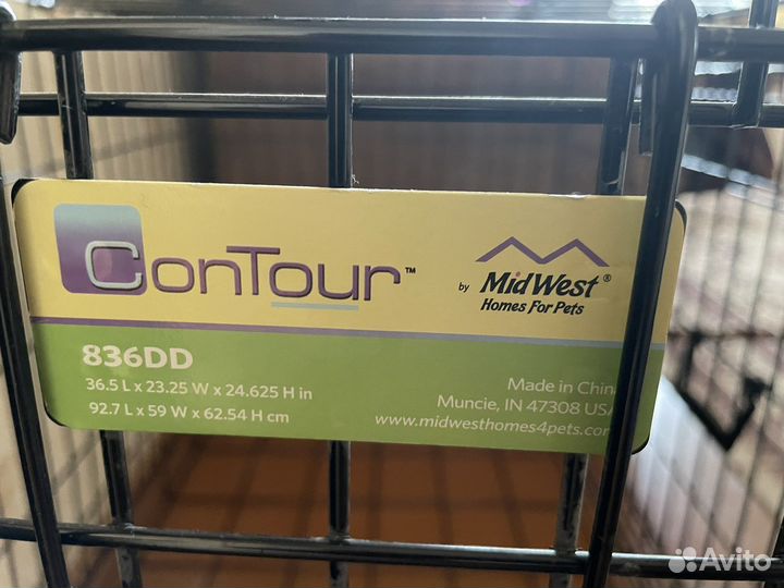 Клетка для собак Midwest Contour 836DD 91х58х64