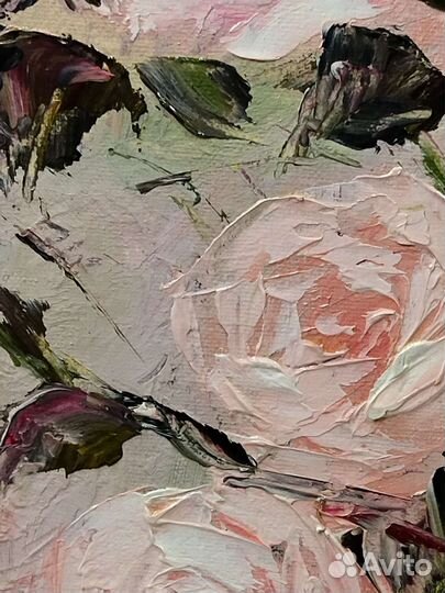 Картина маслом Цветы Розы 18х24