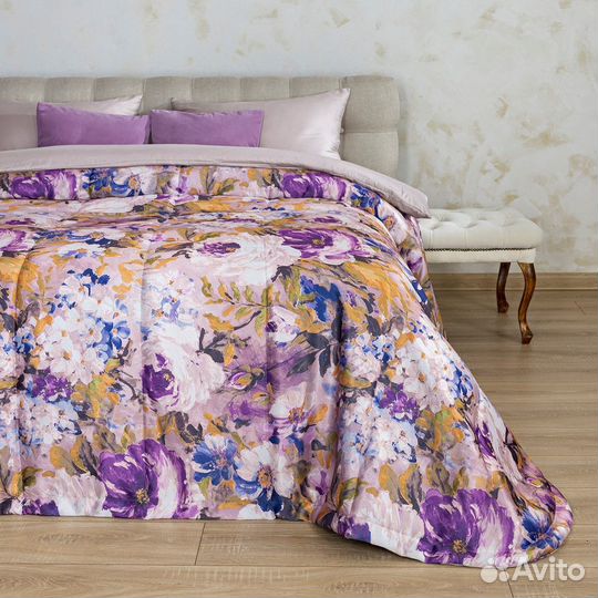 Покрывало рогожка Медина сирень новое